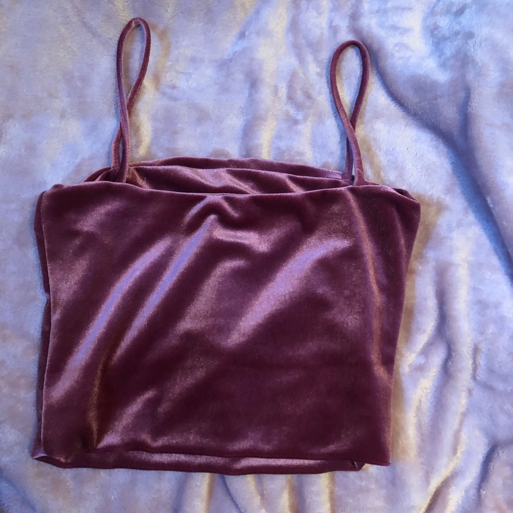 Velvet Crop Top - Picture 2 of 3